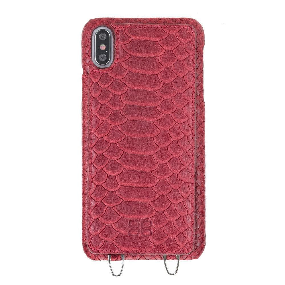 Saff iPhone X Series Genuine Leather Case with Crossbody Strap