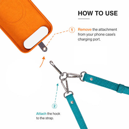 FlexGo Leather Phone Strap & Wallet Set – Clip-On Flex