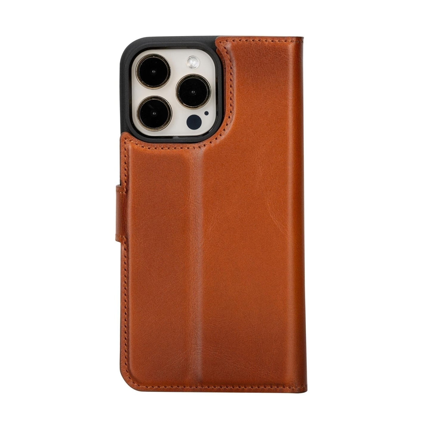 Magic iPhone 15 Series Detachable Genuine Leather Wallet Case - MW