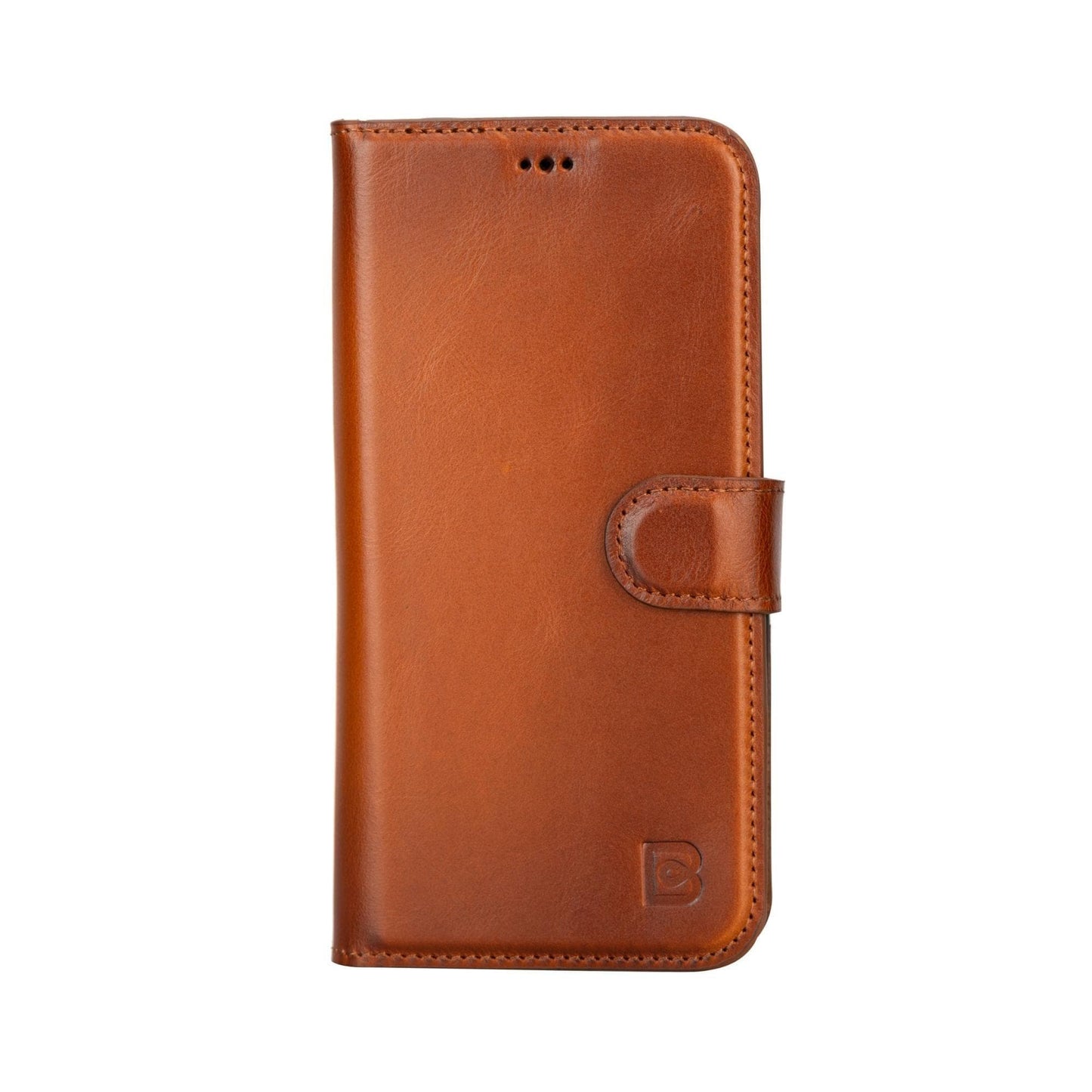 Magic iPhone 15 Series Detachable Genuine Leather Wallet Case - MW