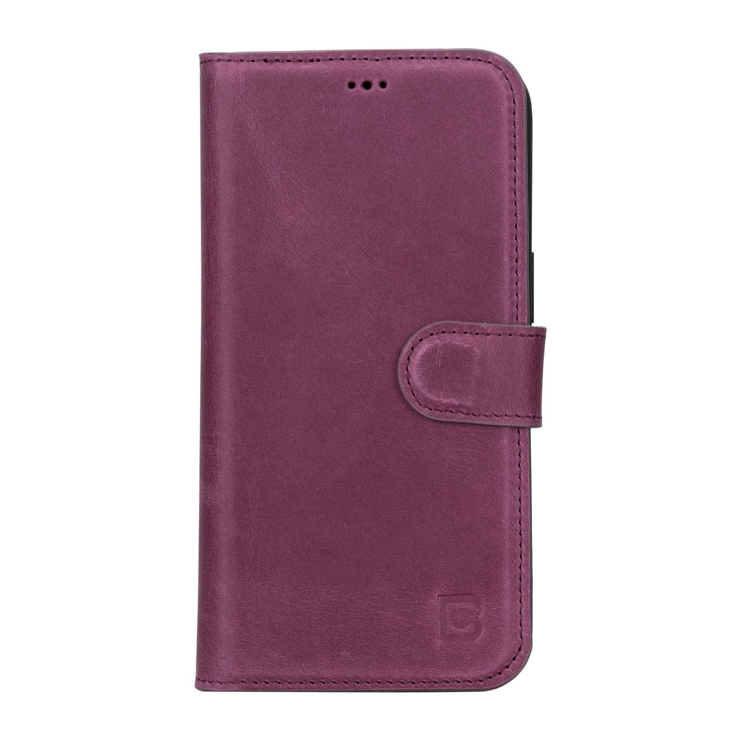 Magic iPhone 15 Series Detachable Genuine Leather Wallet Case - MW