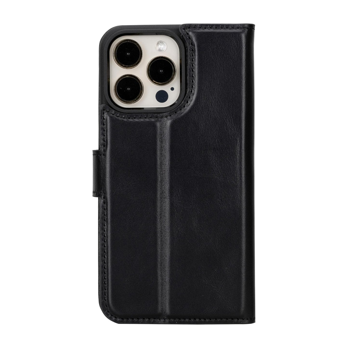 Magic iPhone 15 Series Detachable Genuine Leather Wallet Case - MW