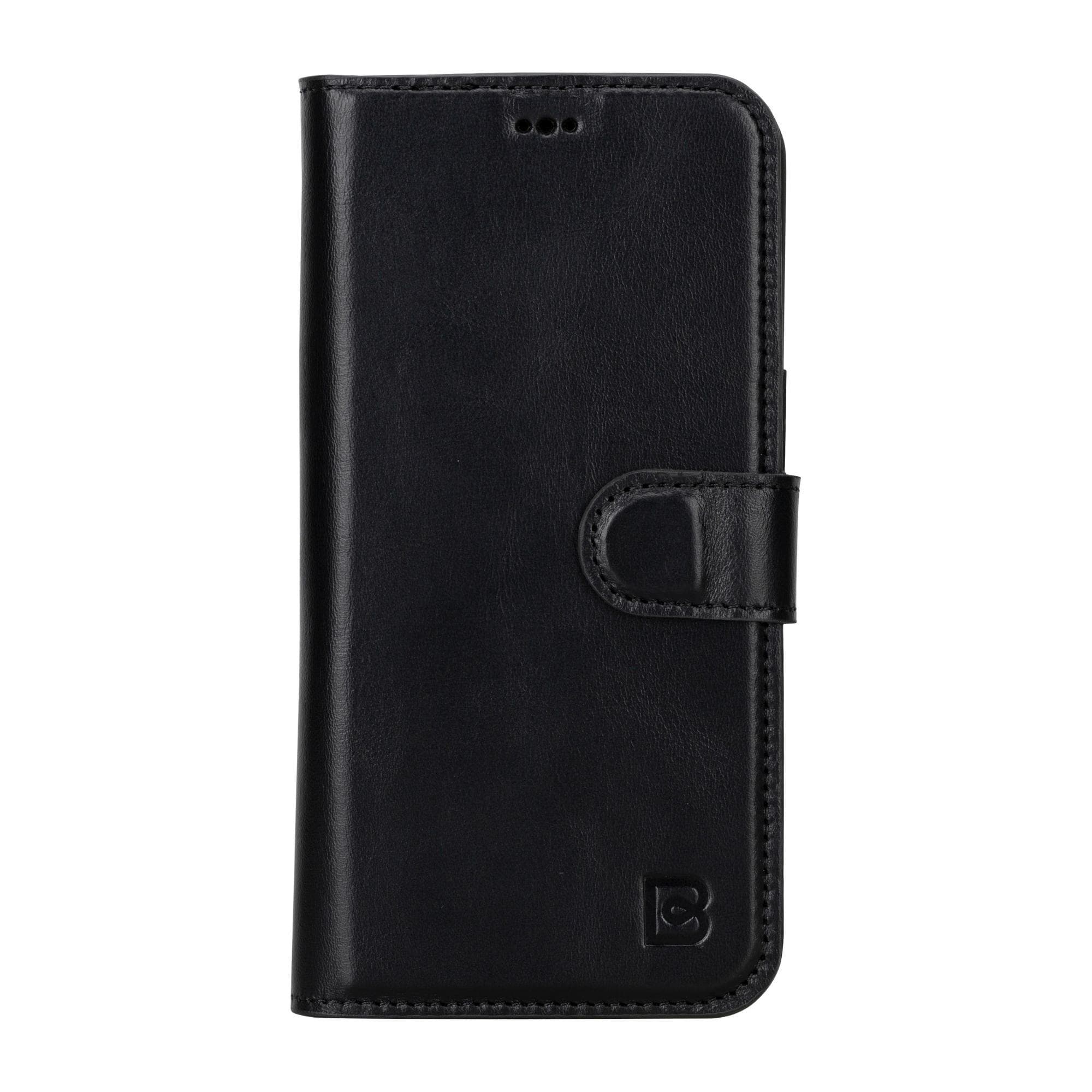 Magic iPhone 15 Series Detachable Genuine Leather Wallet Case - MW