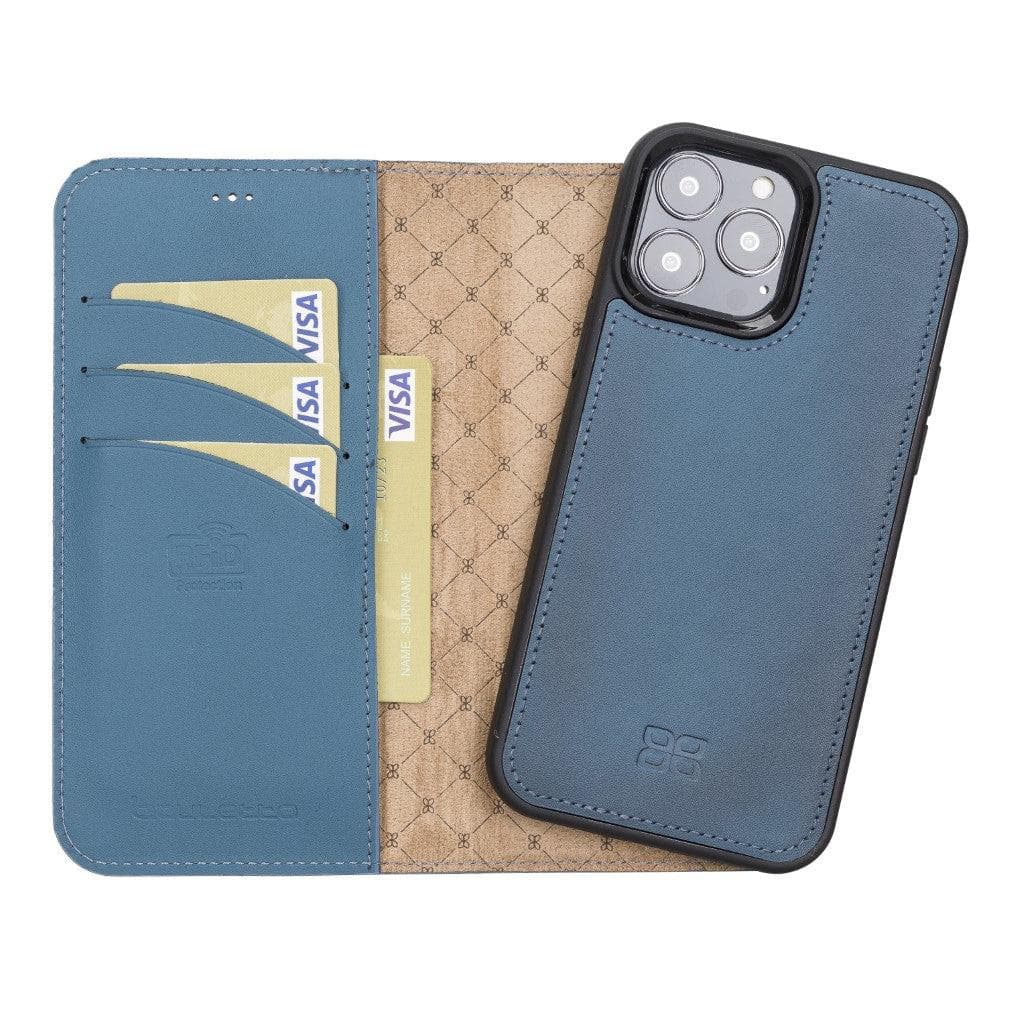 Magic iPhone 13 Series Detachable Genuine Leather Wallet Case - MW