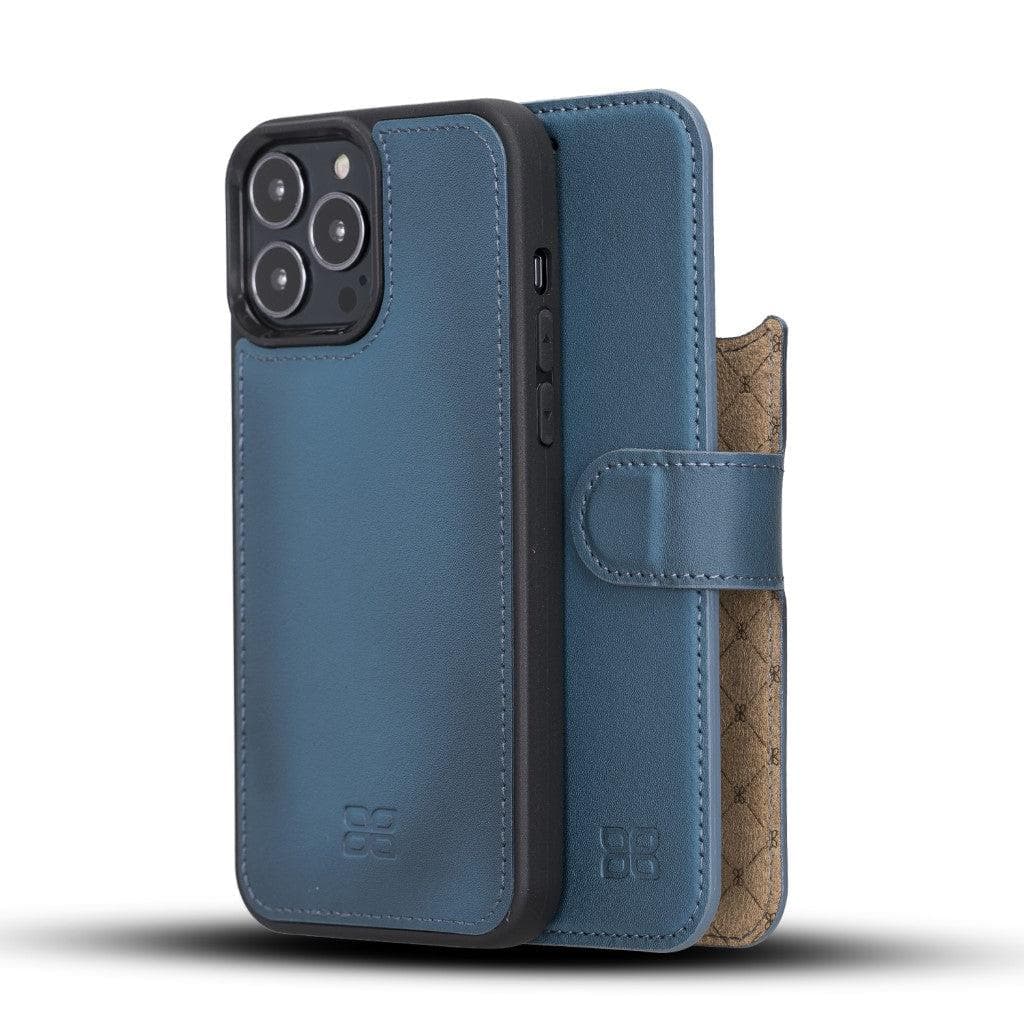 Magic iPhone 13 Series Detachable Genuine Leather Wallet Case - MW