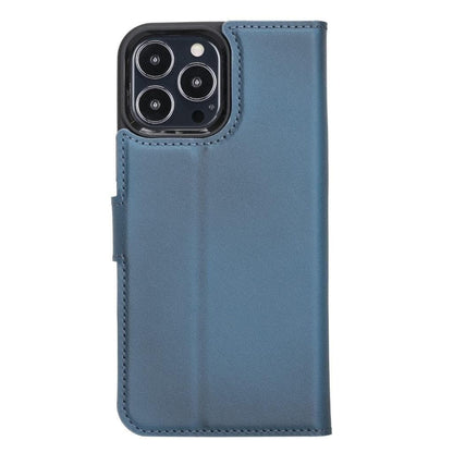 Magic iPhone 13 Series Detachable Genuine Leather Wallet Case - MW