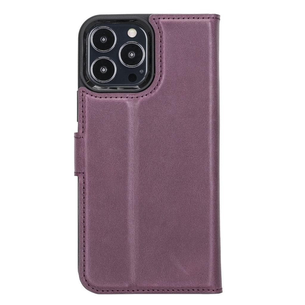 Magic iPhone 13 Series Detachable Genuine Leather Wallet Case - MW