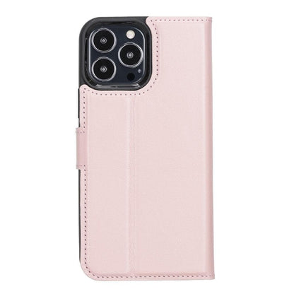 Magic iPhone 13 Series Detachable Genuine Leather Wallet Case - MW