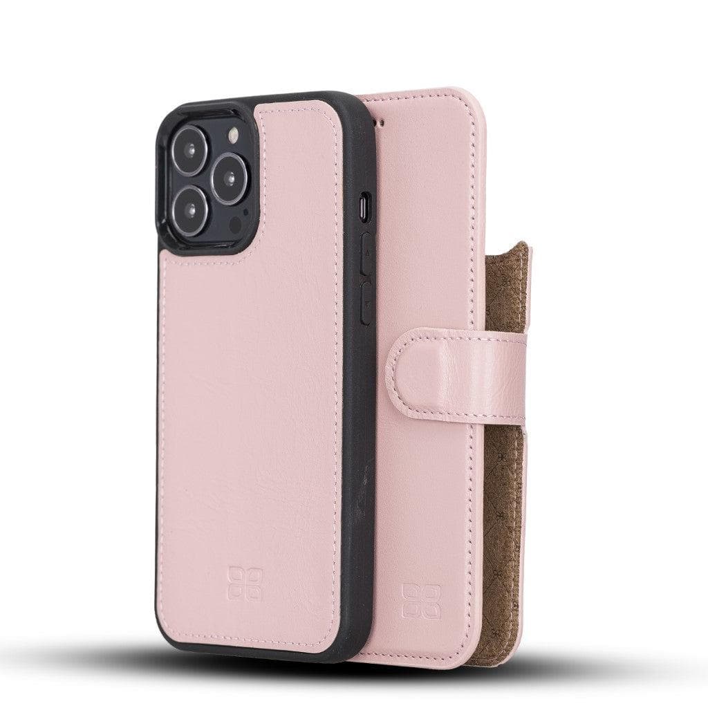 Magic iPhone 13 Series Detachable Genuine Leather Wallet Case - MW