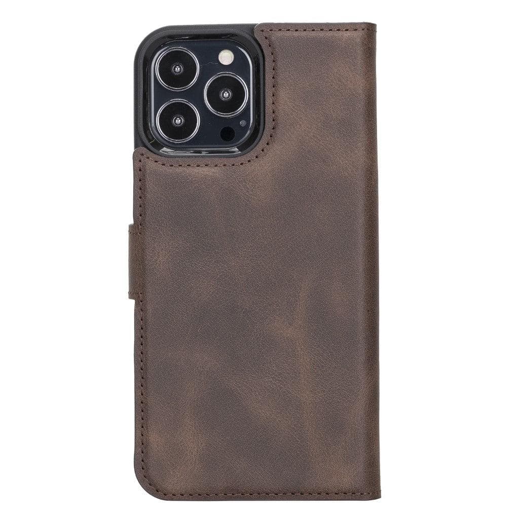 Magic iPhone 13 Series Detachable Genuine Leather Wallet Case - MW