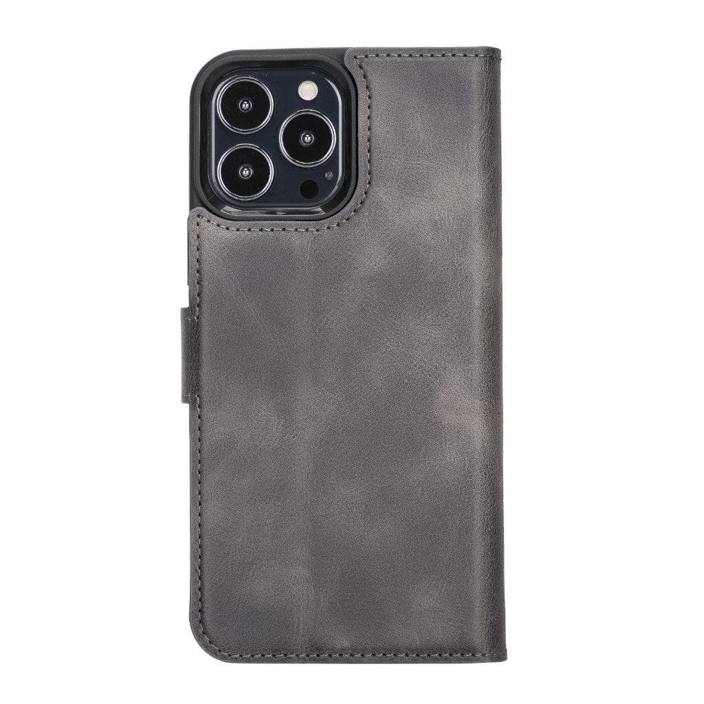 Magic iPhone 13 Series Detachable Genuine Leather Wallet Case - MW