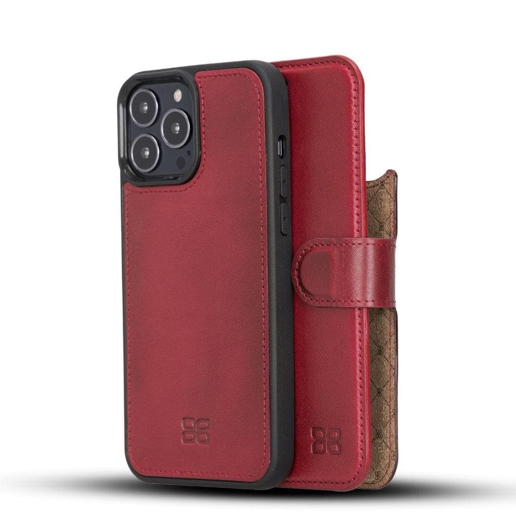 Magic iPhone 13 Series Detachable Genuine Leather Wallet Case - MW