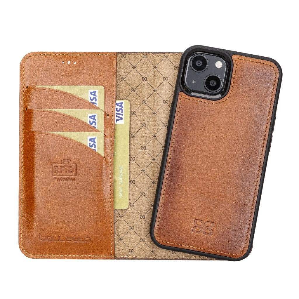 Magic iPhone 13 Series Detachable Genuine Leather Wallet Case - MW