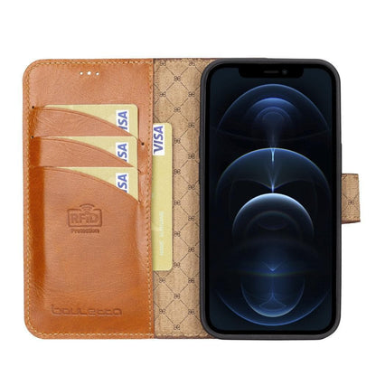 Magic iPhone 13 Series Detachable Genuine Leather Wallet Case - MW