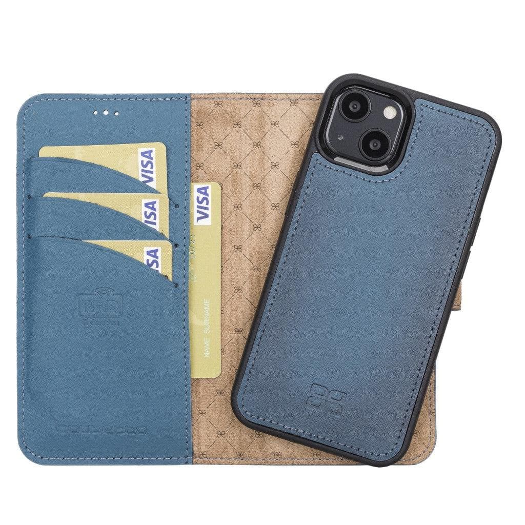 Magic iPhone 13 Series Detachable Genuine Leather Wallet Case - MW