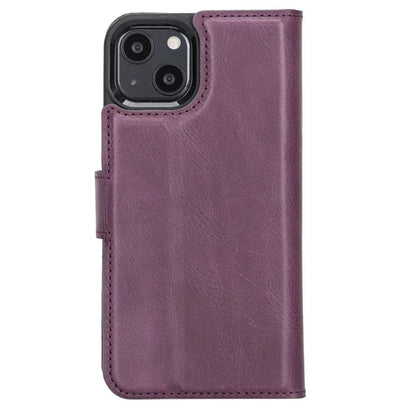 Magic iPhone 13 Series Detachable Genuine Leather Wallet Case - MW