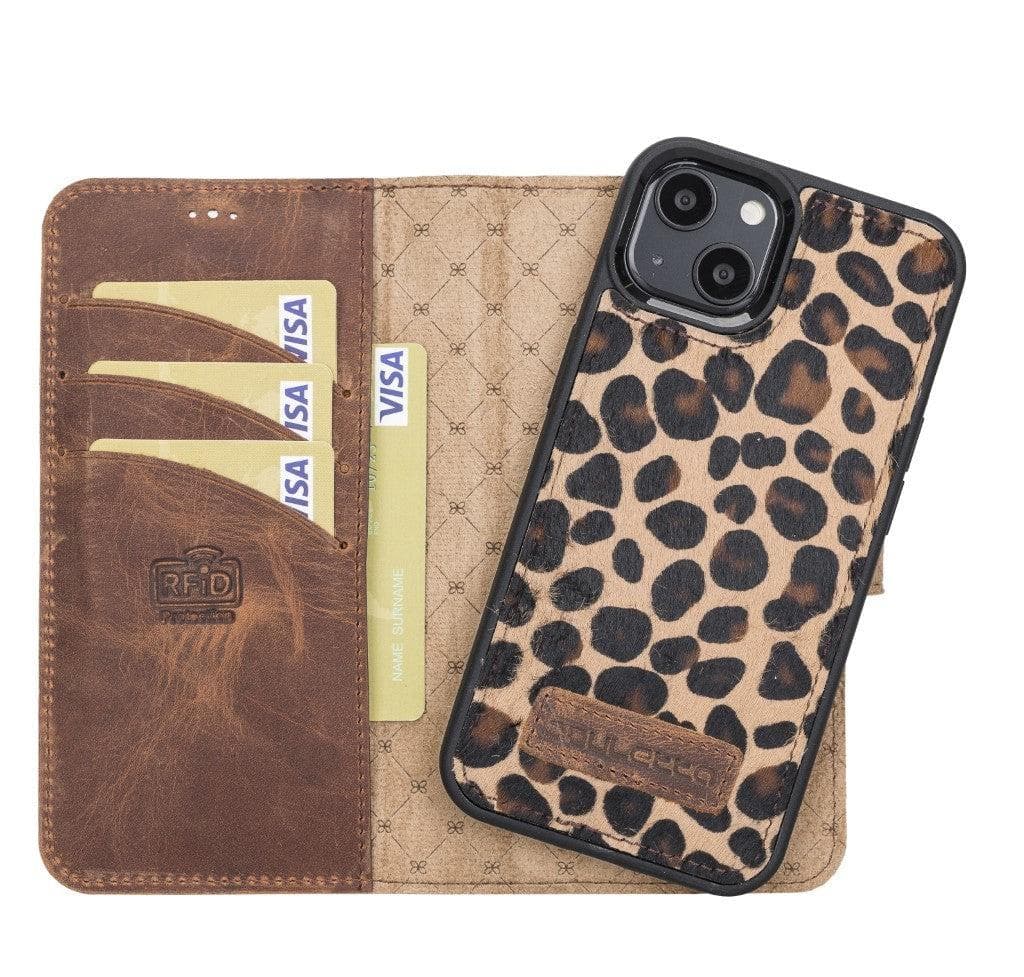 Magic iPhone 13 Series Detachable Genuine Leather Wallet Case - MW