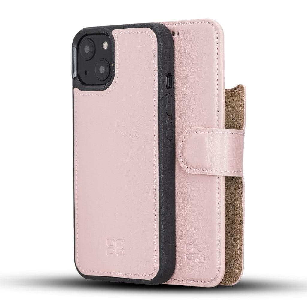 Magic iPhone 13 Series Detachable Genuine Leather Wallet Case - MW