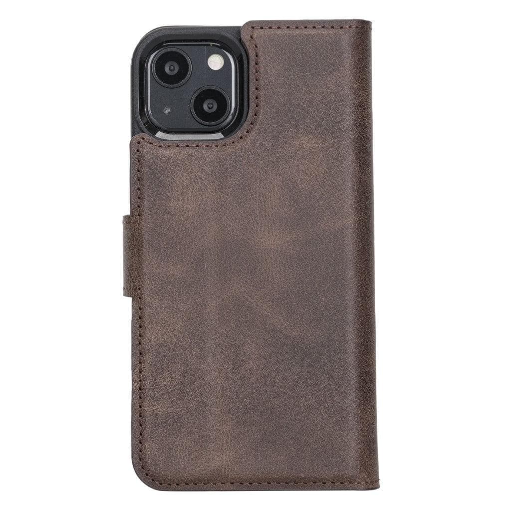 Magic iPhone 13 Series Detachable Genuine Leather Wallet Case - MW