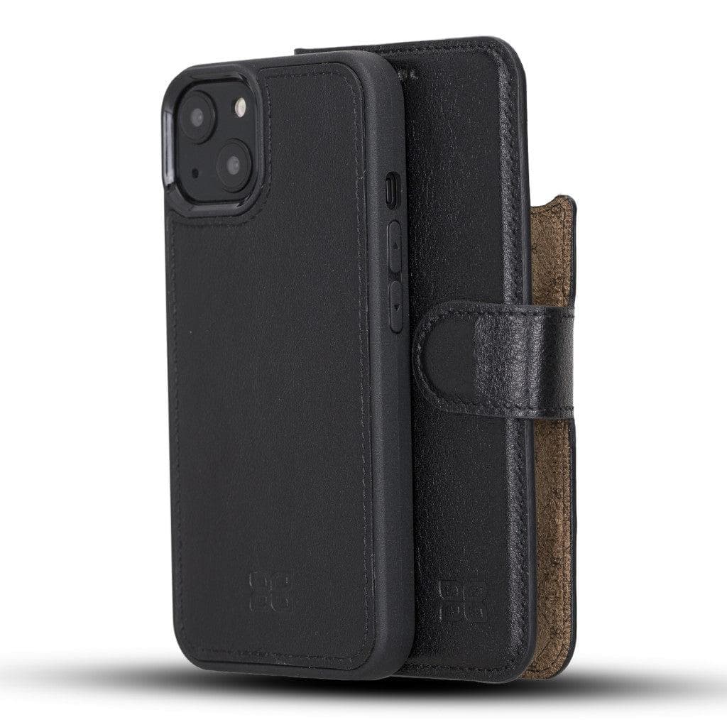 Magic iPhone 13 Series Detachable Genuine Leather Wallet Case - MW