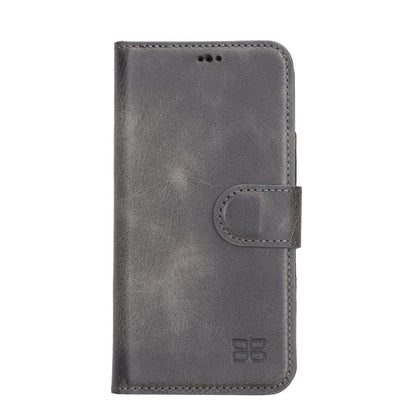 Magic iPhone 13 Series Detachable Genuine Leather Wallet Case - MW