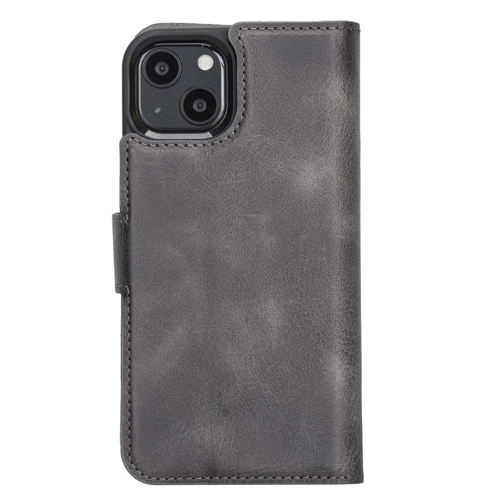 Magic iPhone 13 Series Detachable Genuine Leather Wallet Case - MW