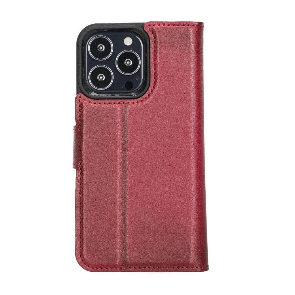 Magic iPhone 13 Series Detachable Genuine Leather Wallet Case - MW