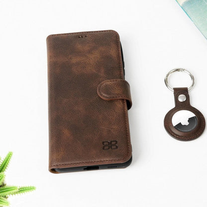 Magic iPhone 13 Series Detachable Genuine Leather Wallet Case - MW