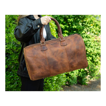 Leather Travel & Sport Duffel Bag - The Stitched Cow