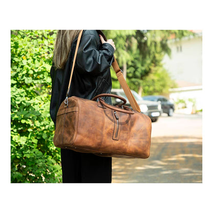 Leather Travel & Sport Duffel Bag - The Stitched Cow