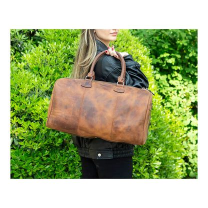 Leather Travel & Sport Duffel Bag - The Stitched Cow