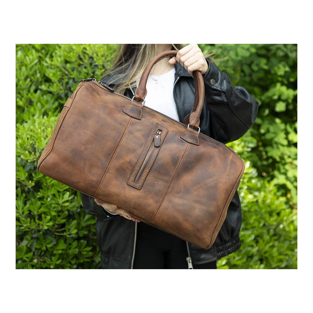 Leather Travel & Sport Duffel Bag - The Stitched Cow