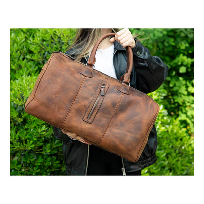 Leather Travel & Sport Duffel Bag - The Stitched Cow