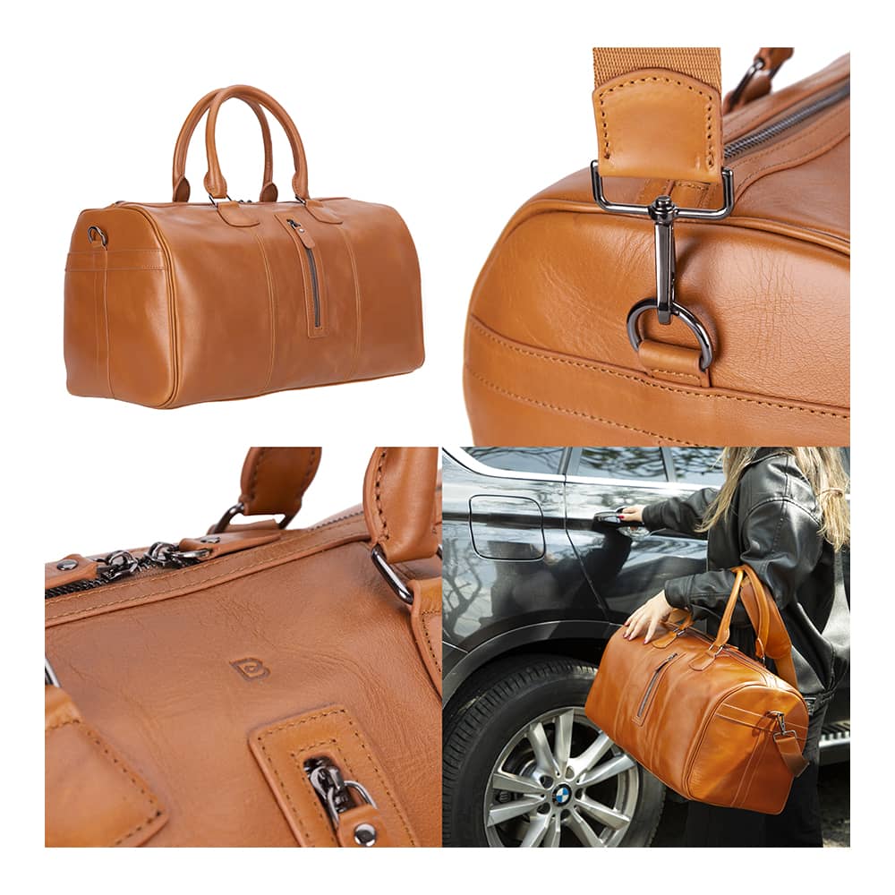 Leather Travel & Sport Duffel Bag - The Stitched Cow