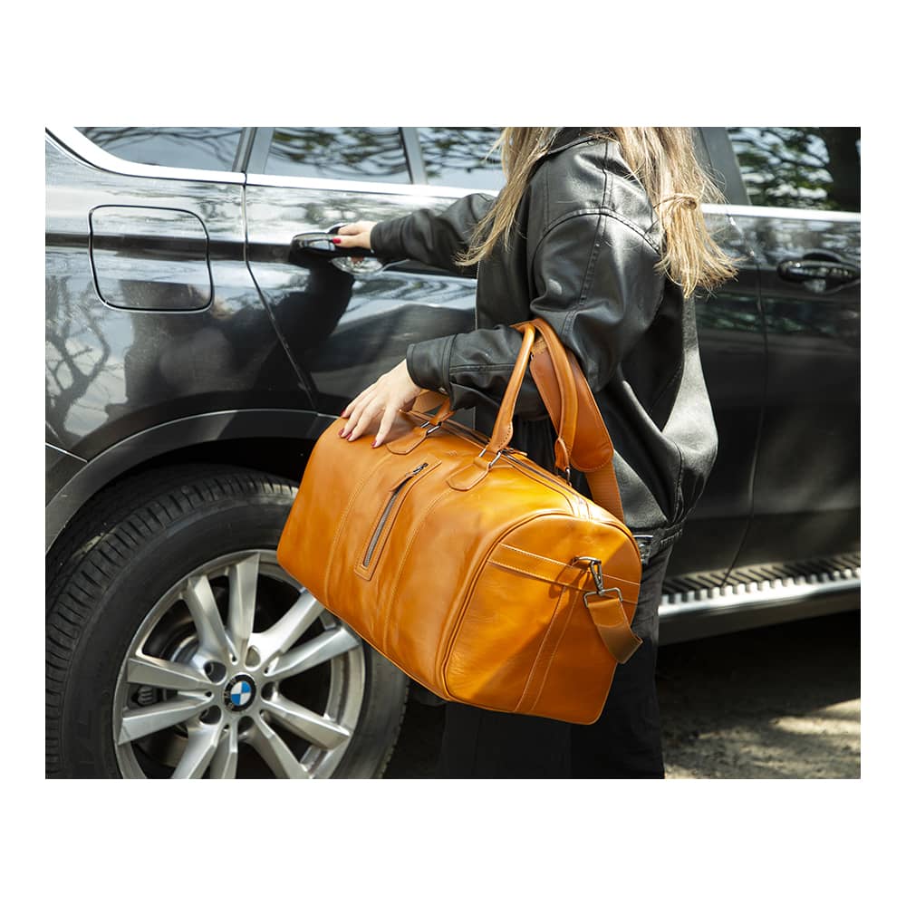 Leather Travel & Sport Duffel Bag - The Stitched Cow