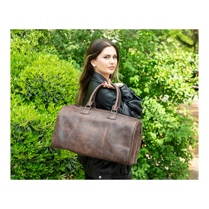 Leather Travel & Sport Duffel Bag - The Stitched Cow