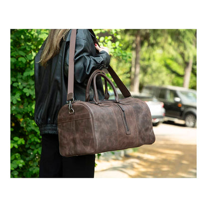 Leather Travel & Sport Duffel Bag - The Stitched Cow