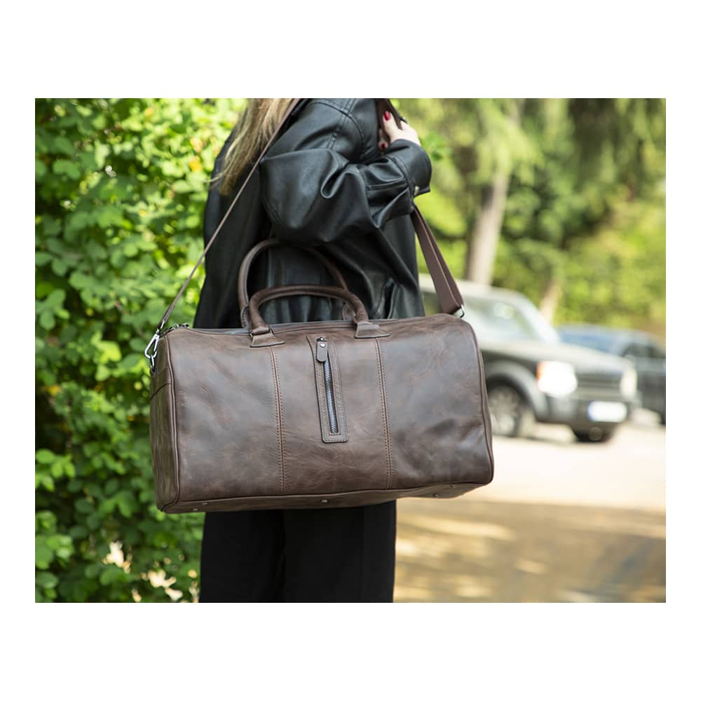 Leather Travel & Sport Duffel Bag - The Stitched Cow