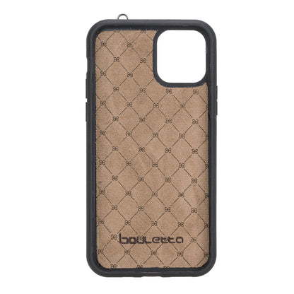 Flex Cover Card Holder iPhone 11 Series Genuine Leather Back Cover with Hand Strap