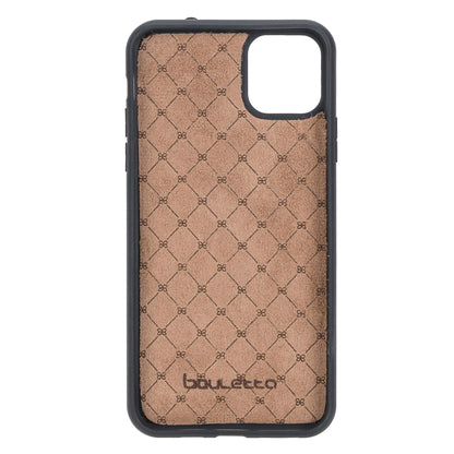 Flex Cover Card Holder iPhone 11 Series Genuine Leather Back Cover with Hand Strap