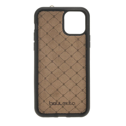 Flex Cover Card Holder iPhone 11 Series Genuine Leather Back Cover with Hand Strap