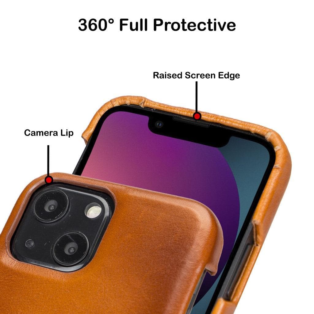 F360 iPhone 13 Series Full Genuine Leather Back Cover