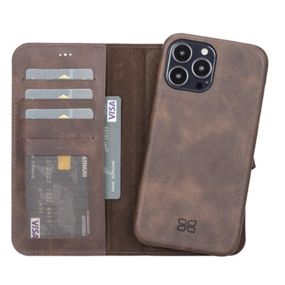 F360 Magic Wallet iPhone 13 Series Genuine Leather Detachable Wallet Case - F360MW