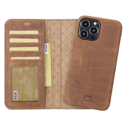 F360 Magic Wallet iPhone 13 Series Genuine Leather Detachable Wallet Case - F360MW