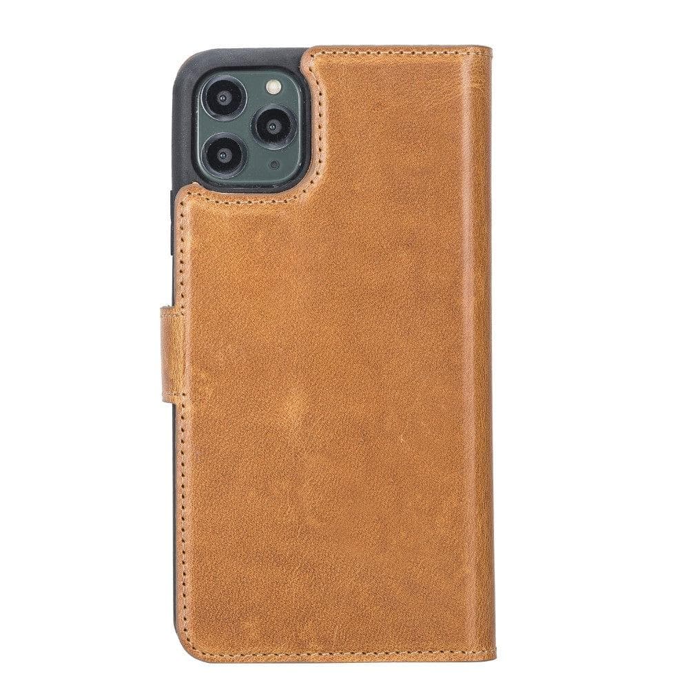 Magic iPhone 11 Series Detachable Genuine Leather Wallet Case - MW