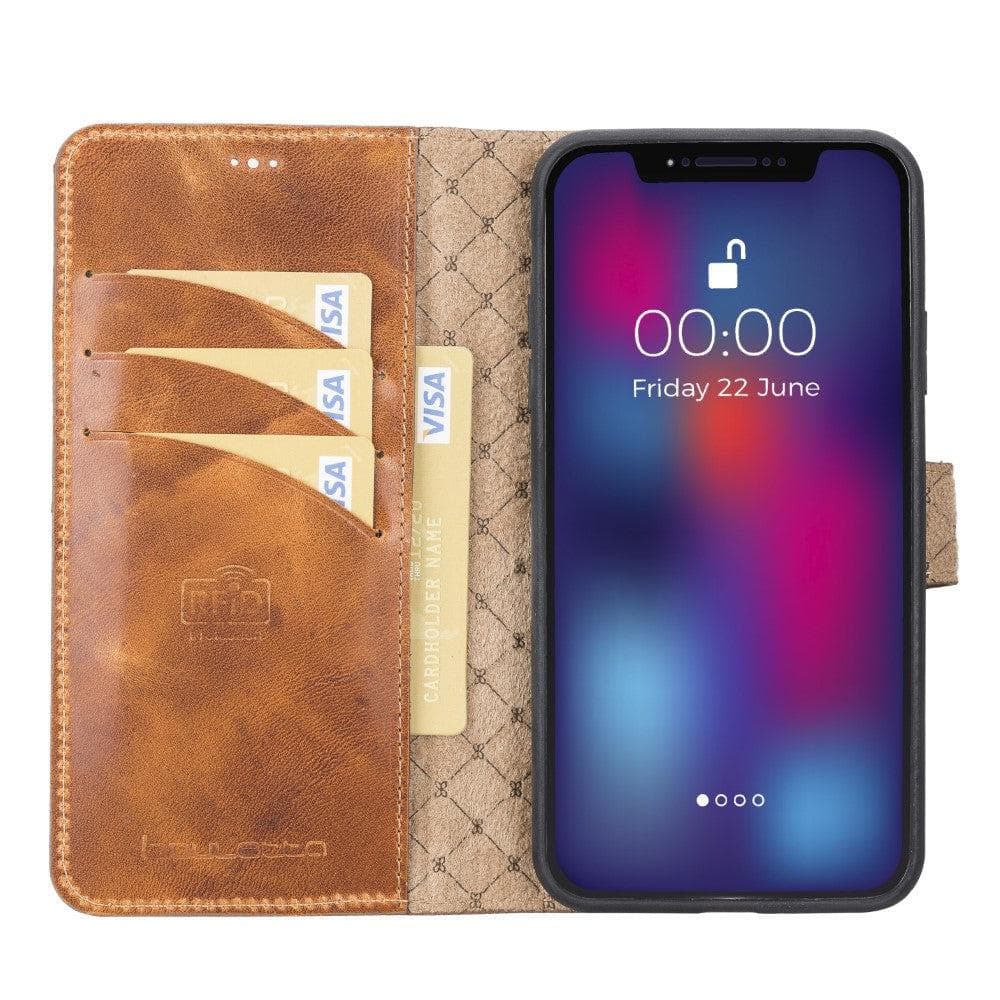 Magic iPhone 11 Series Detachable Genuine Leather Wallet Case - MW