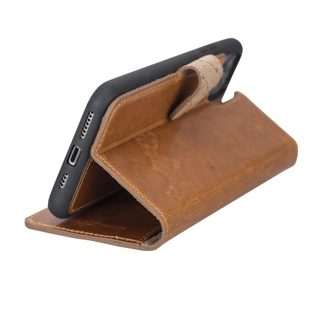 Magic iPhone 11 Series Detachable Genuine Leather Wallet Case - MW