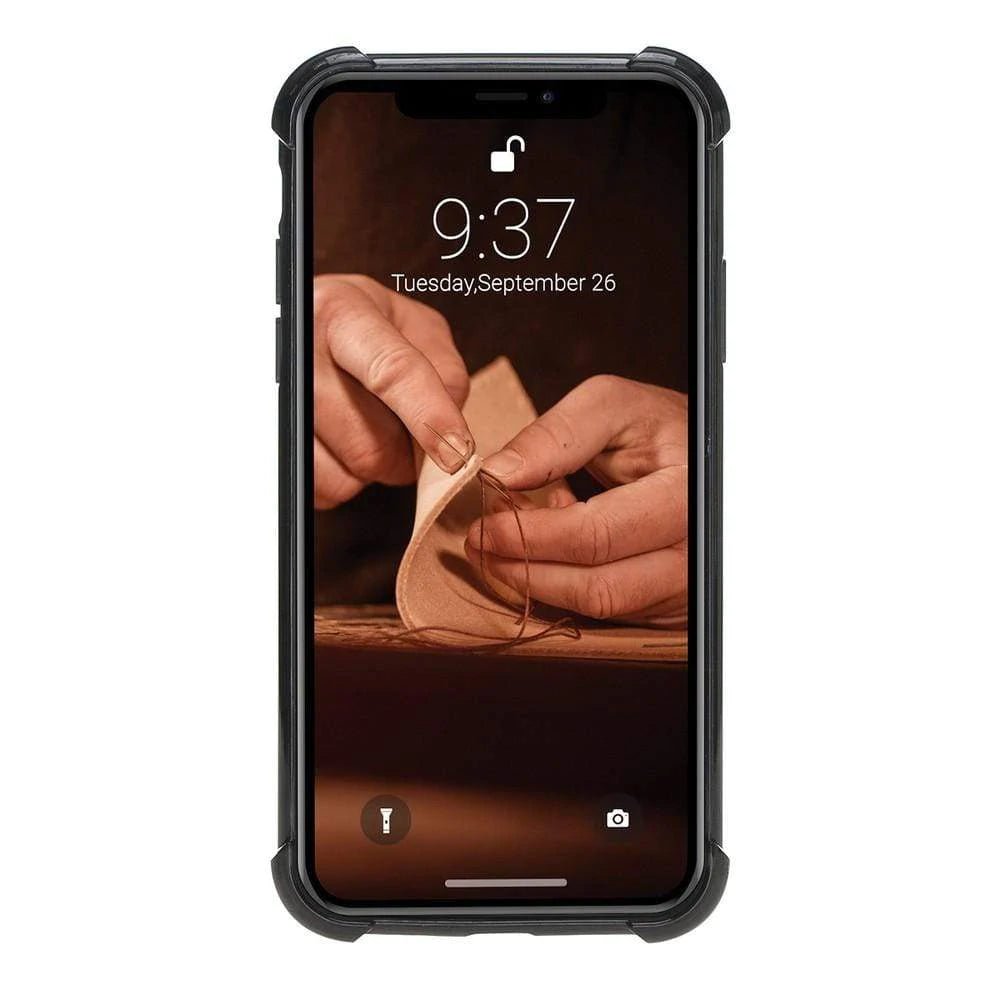 Flex Guard iPhone X Series Genuine Leather Case with Extra Edge Protected