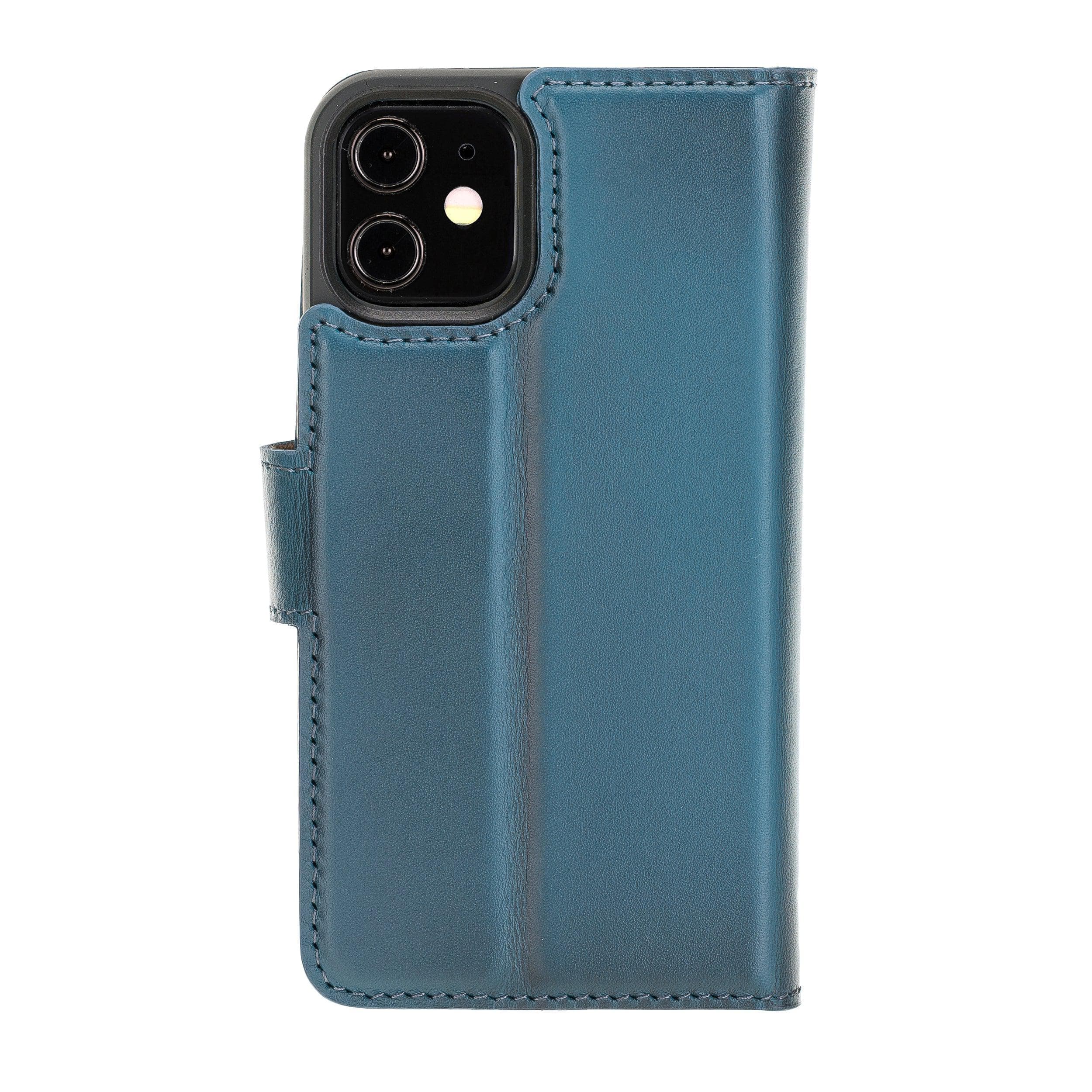 Magic iPhone 12 Series Detachable Genuine Leather Wallet Case - MW