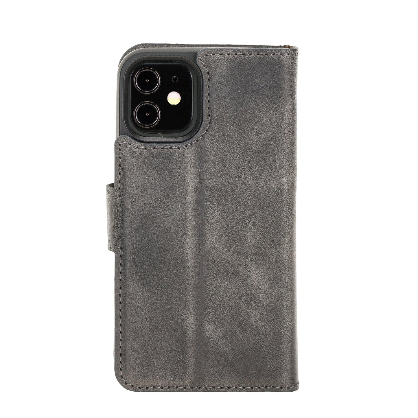 Magic iPhone 12 Series Detachable Genuine Leather Wallet Case - MW